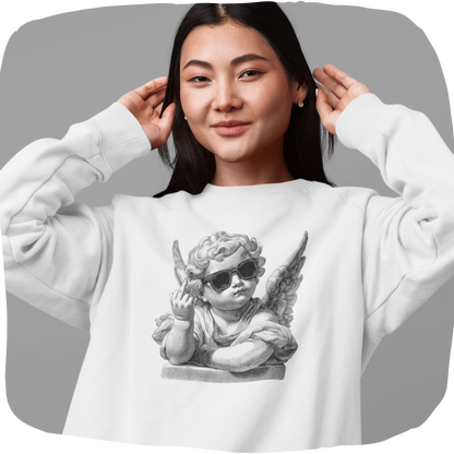 Pull en coton bio – Épaisseur moyenne – Ange rebelle