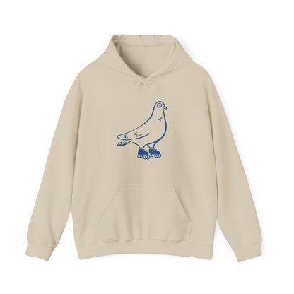 Sweat à capuche en coton durable – Pigeon à roulettes