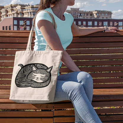 Sac tote en matériaux recyclés - Adorable imprimé de chat
