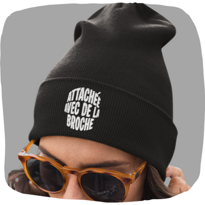 Tuque en matières recyclées - Attachée avec de la broche