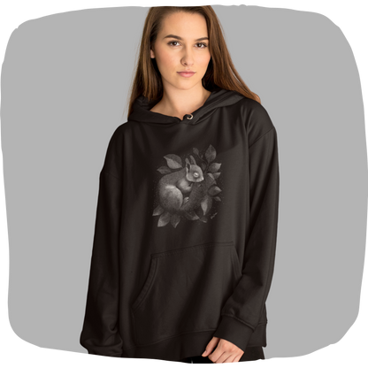Sweat à capuche en coton durable – Écureuil qui dort