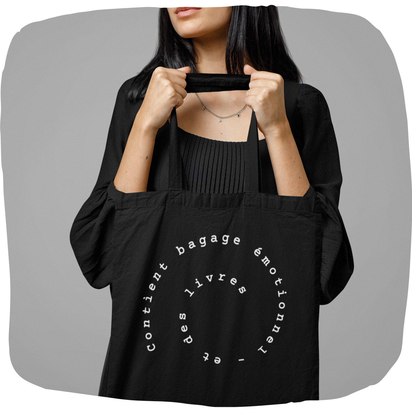 Sac tote en coton bio - Citation amusante pour fans de lecture
