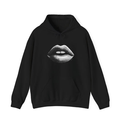 Sweat à capuche en coton durable – Design lèvres graphiques