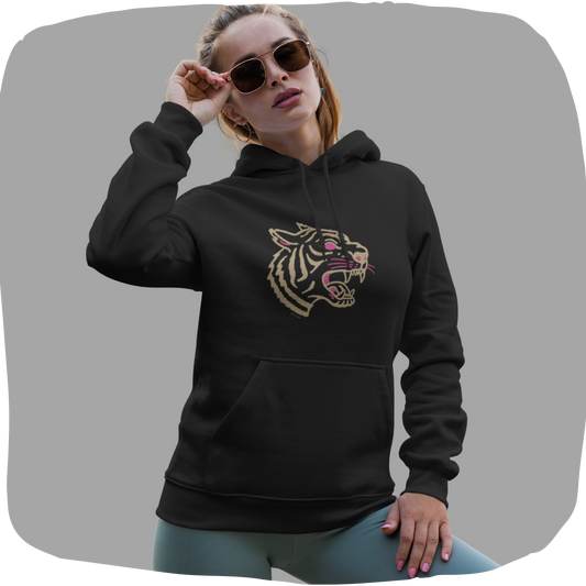 Sweat à capuche en coton durable – Motif de tête de tigre sauvage