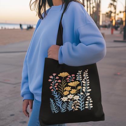 Sac tote en coton bio - Imprimé de fleurs