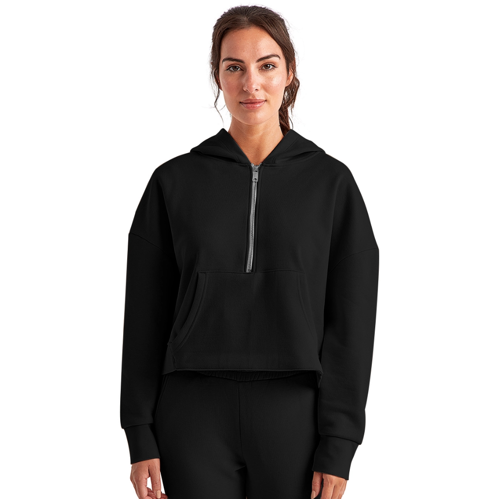 Sweatshirt à capuche court Coral Candy - black
