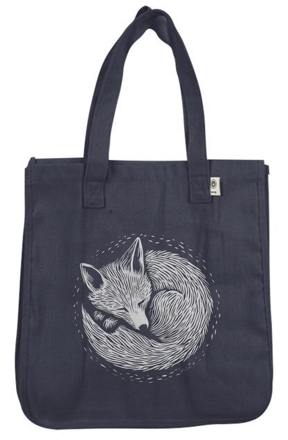Sac de chanvre écoresponsable - Motif de renard - rose zombie