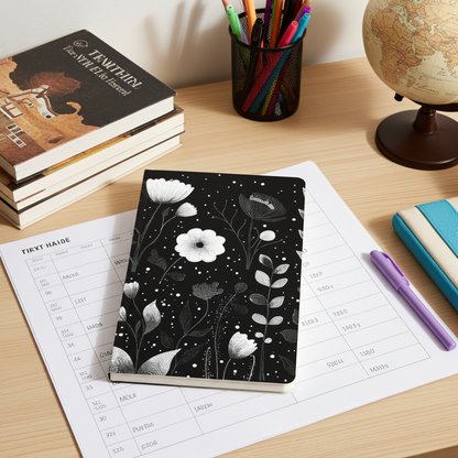 Carnet écoresponsable – Petit – Design fleuri