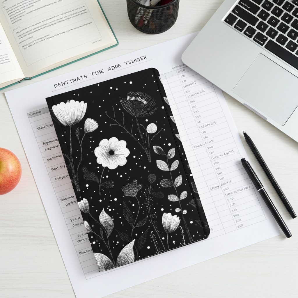Carnet écoresponsable – Petit – Design fleuri