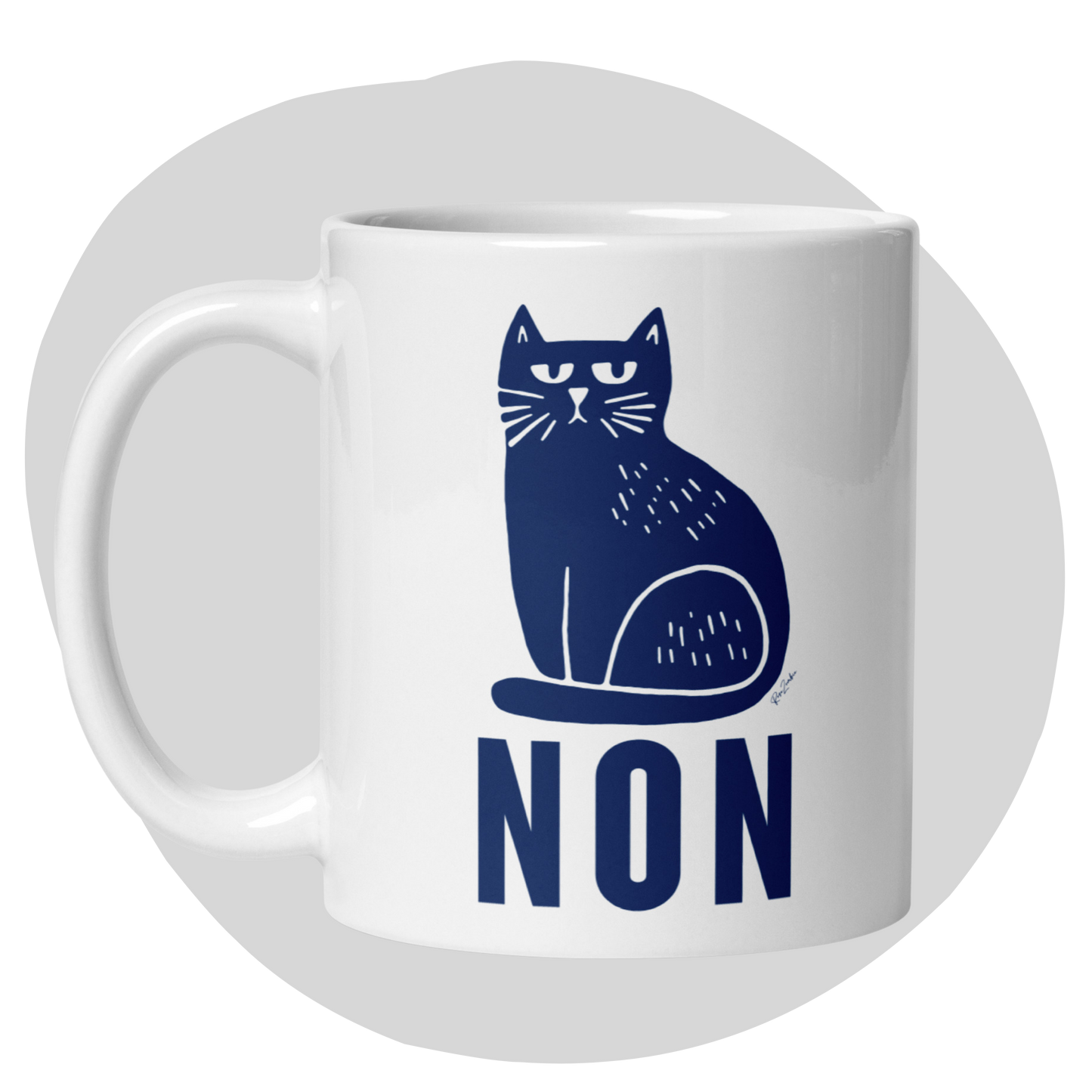Tasse festive de 11 oz en céramique - Chat grincheux
