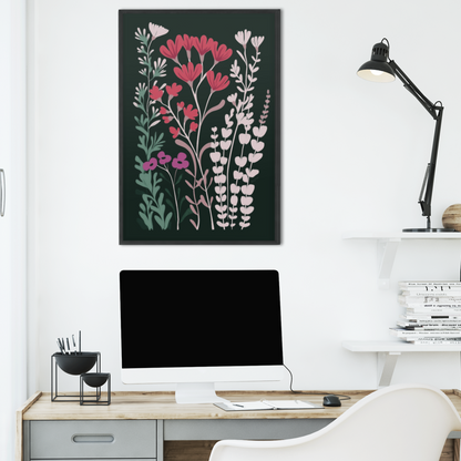 Póster impreso ecológico - Estampado floral 