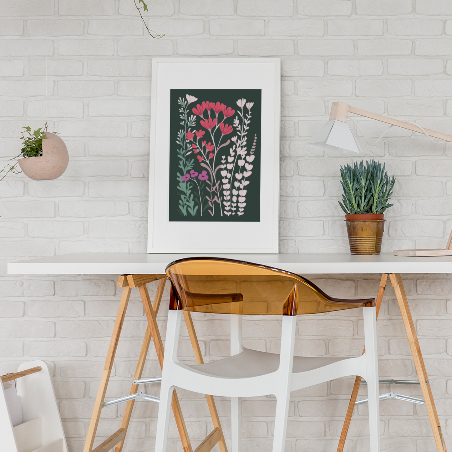 Póster impreso ecológico - Estampado floral 