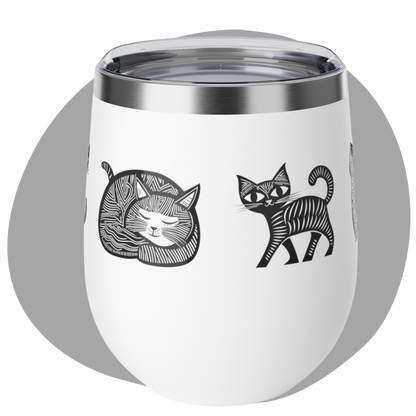 Gobelet en acier inoxydable durable - Motif de chats