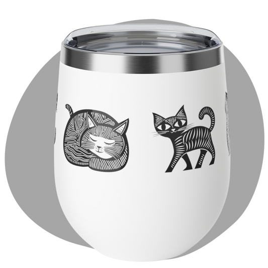 Gobelet en acier inoxydable durable - Motif de chats