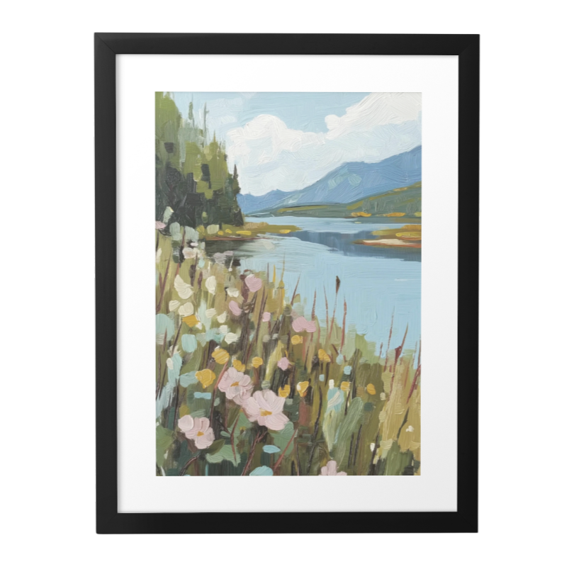 Poster imprimé écolo - Paysage bucolique de Lanaudière