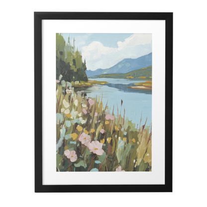 Poster imprimé écolo - Paysage bucolique de Lanaudière