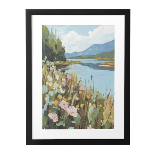 Póster impreso ecológico - Paisaje bucólico