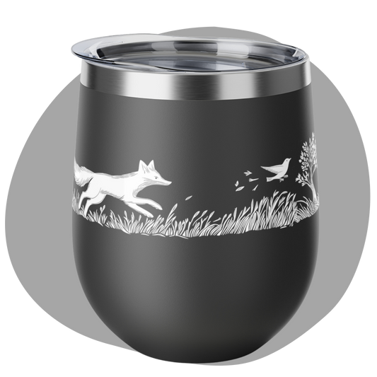 Tasse isotherme de 12 oz en inox - Motif inspiré de la nature