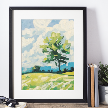 Poster imprimé écolo - Paysage bucolique des Cantons-de-l'Est