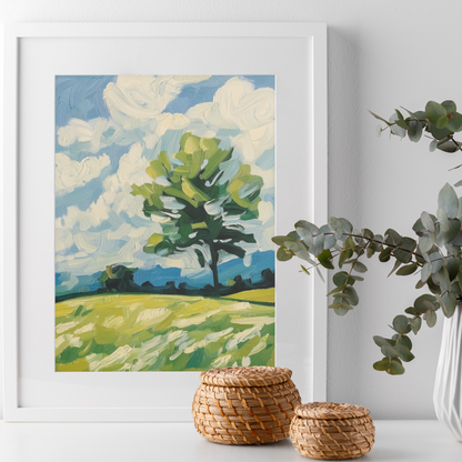 Poster imprimé écolo - Paysage bucolique des Cantons-de-l'Est