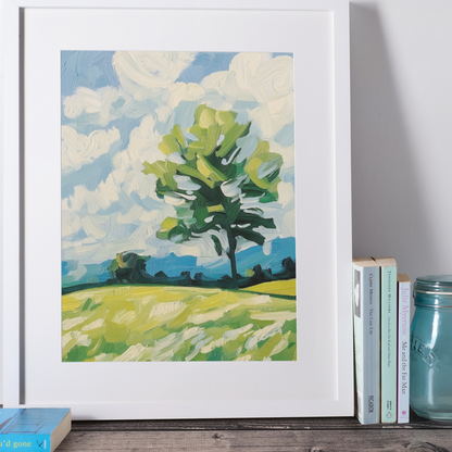 Poster imprimé écolo - Paysage bucolique des Cantons-de-l'Est