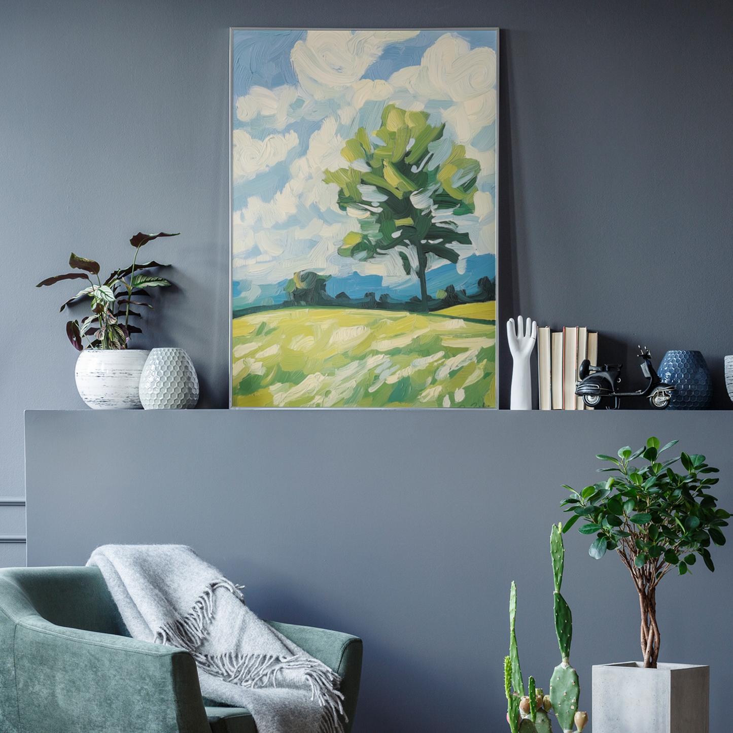 Poster imprimé écolo - Paysage bucolique des Cantons-de-l'Est