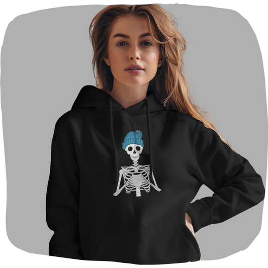Sweat à capuche en coton bio - Squelette douillet