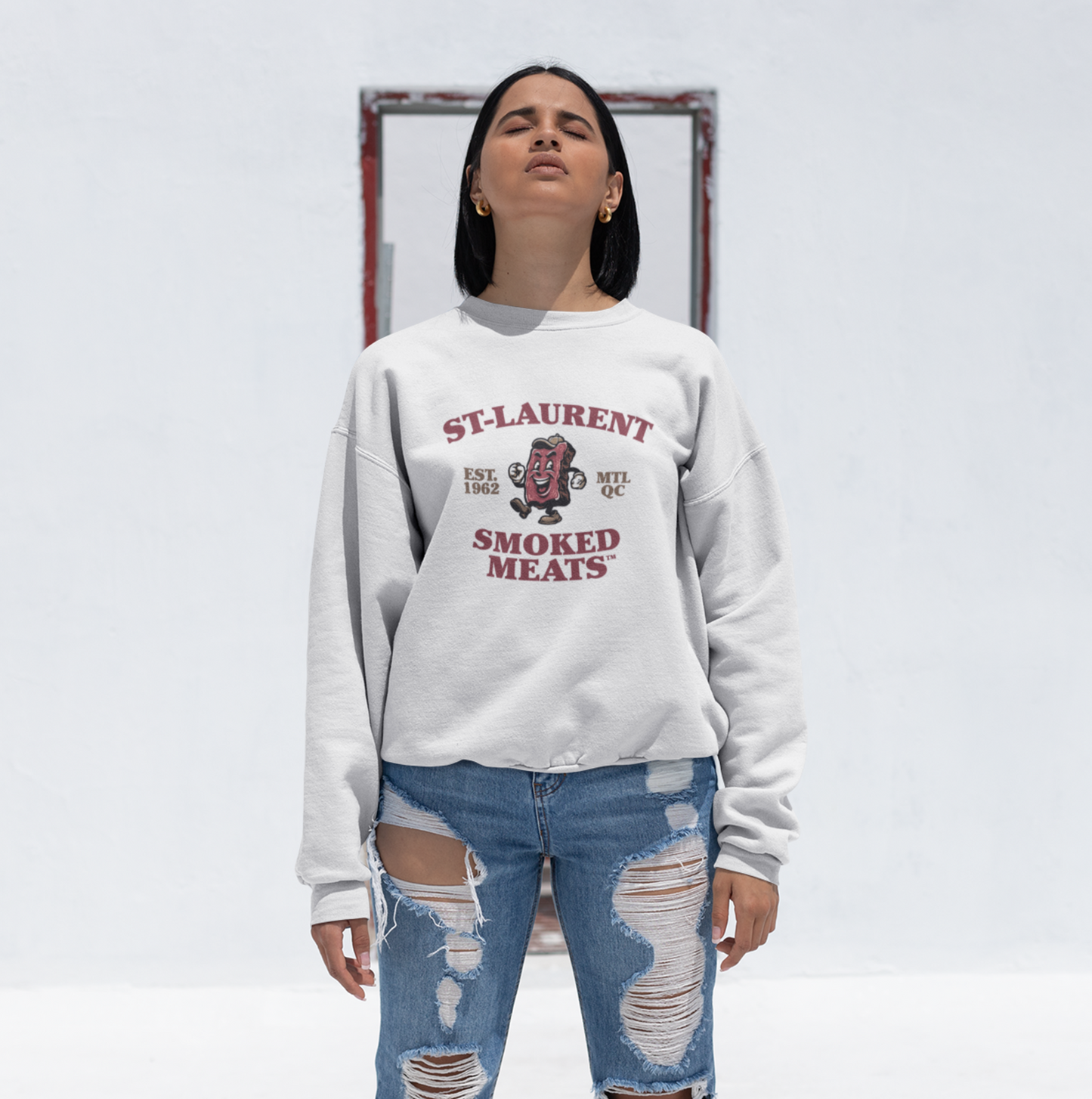 Pull en coton bio – Épaisseur moyenne – Smoked Meat