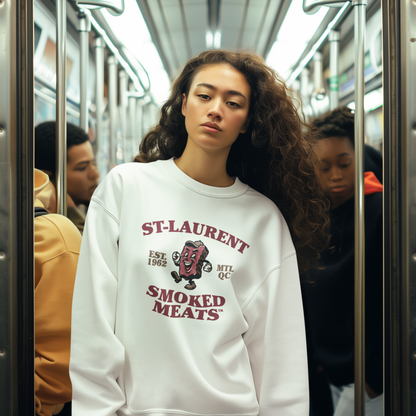 Pull en coton bio – Épaisseur moyenne – Smoked Meat