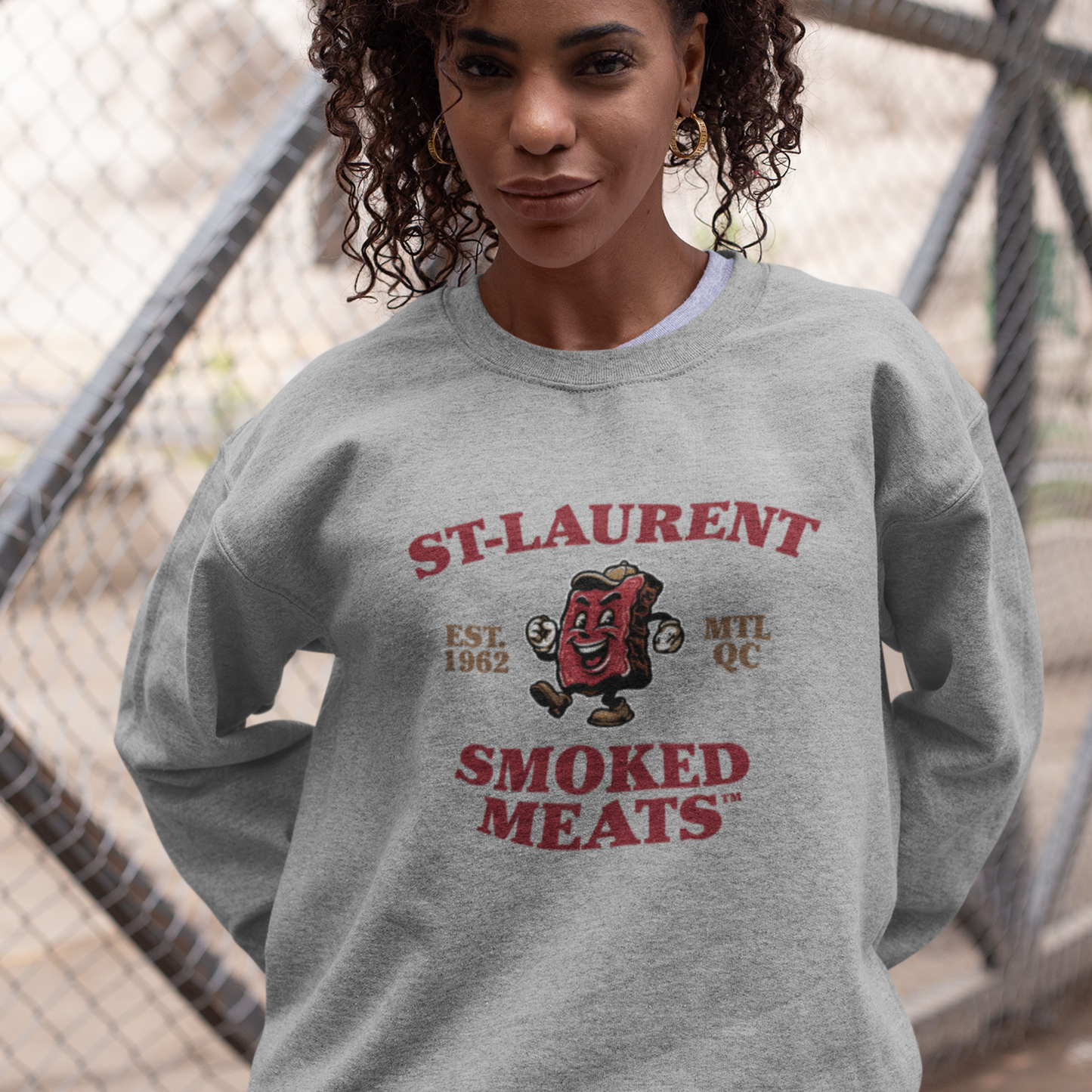 Pull en coton bio – Épaisseur moyenne – Smoked Meat