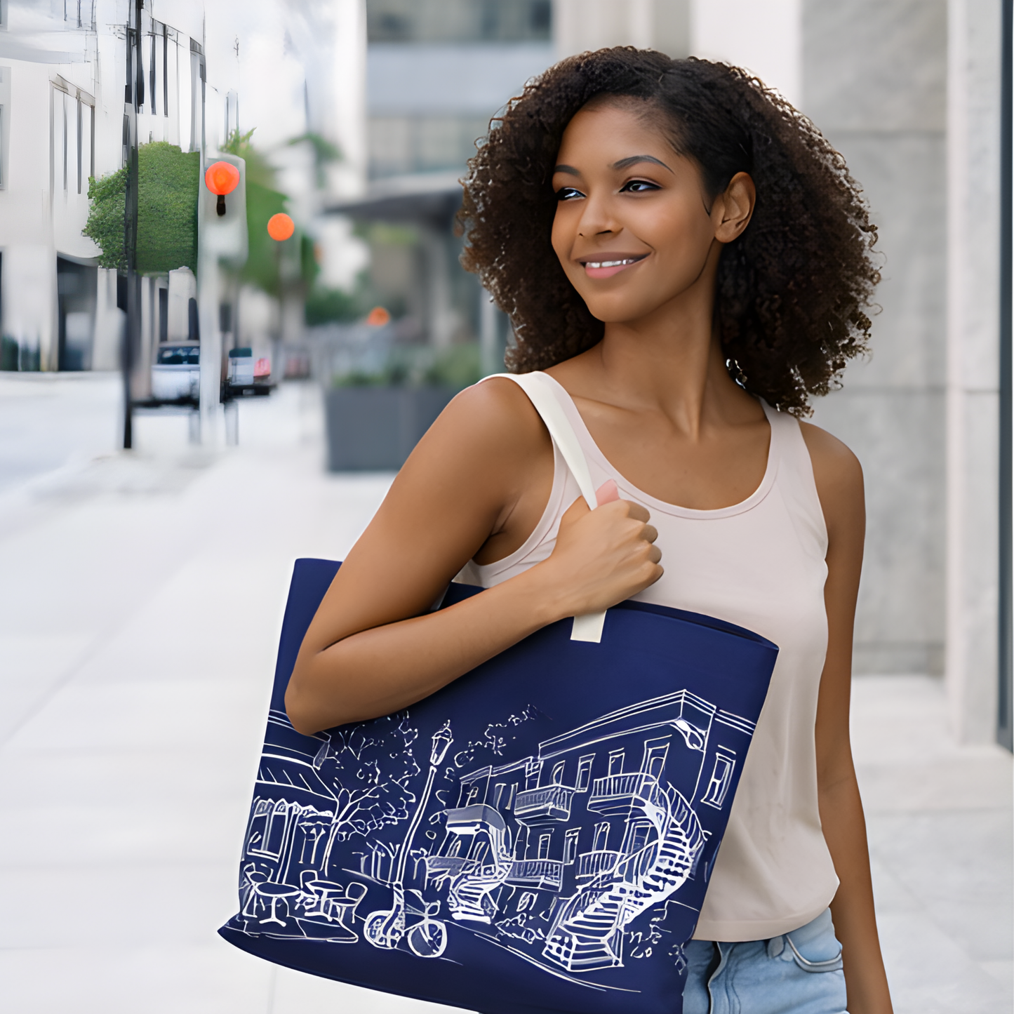 Large tote bag – Plateau Mont-Royal neighbourhood
