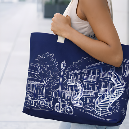 Large tote bag – Plateau Mont-Royal neighbourhood