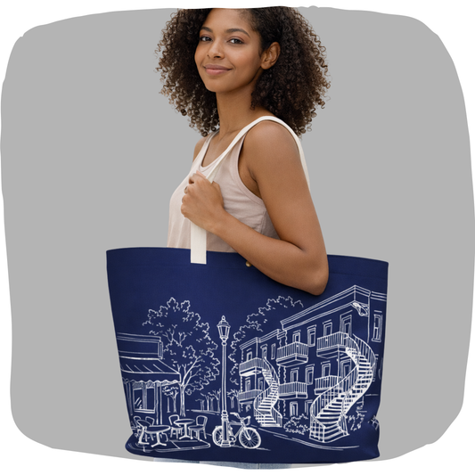 Grand sac tote – Quartier Plateau Mont-Royal