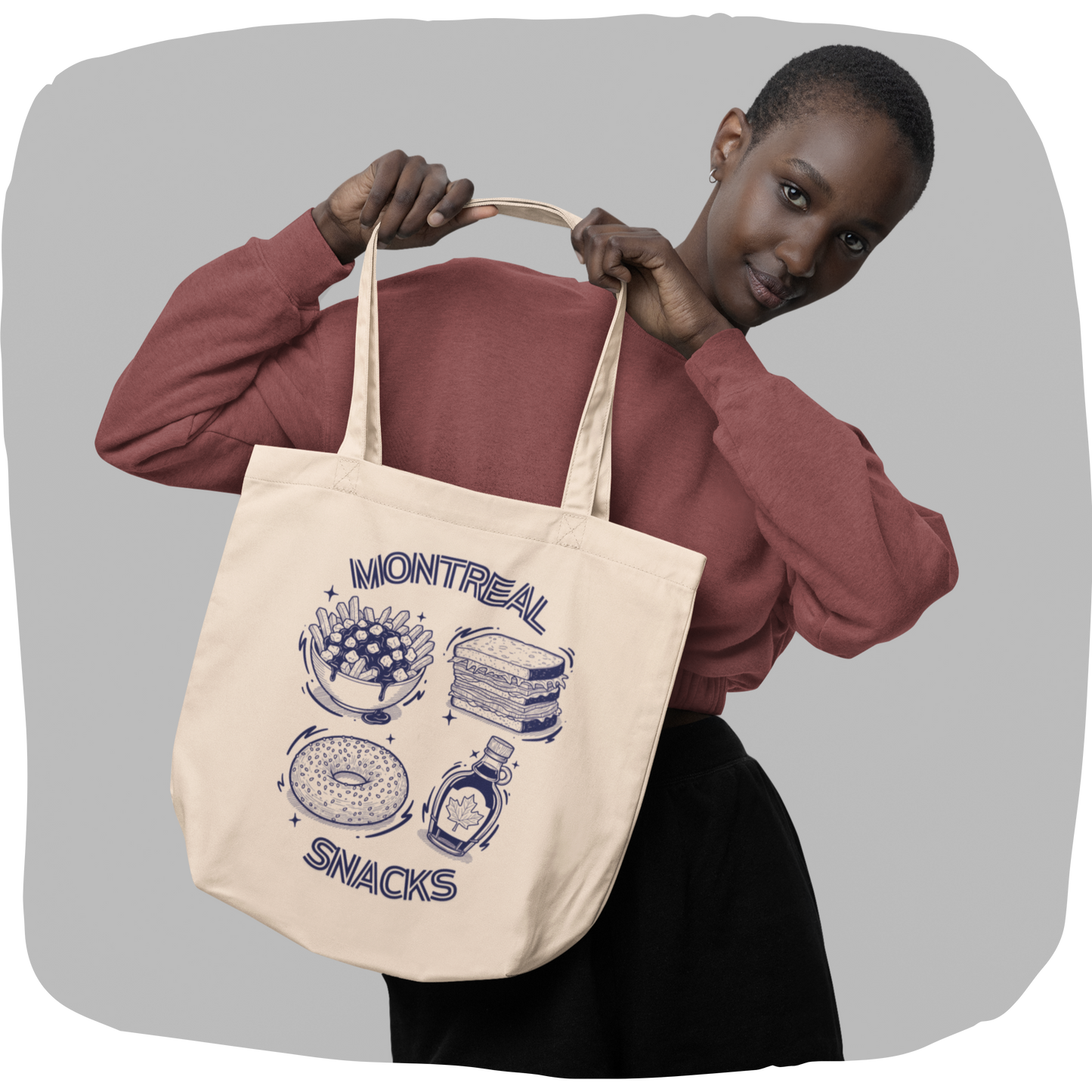 Sac tote en coton écolo - Montreal snacks