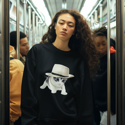Pull en coton éthique - Chaton gangster