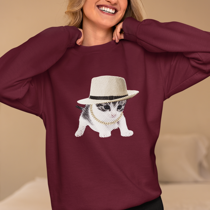 Pull en coton éthique - Chaton gangster