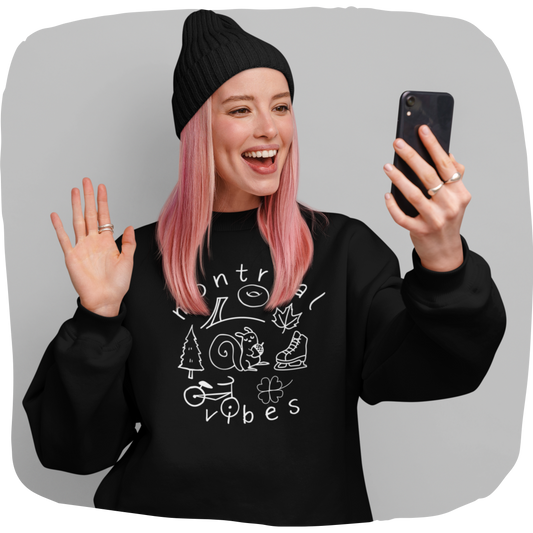 Organic cotton sweater - Montreal theme