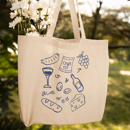 Sac tote beige en coton éthique - Apéro