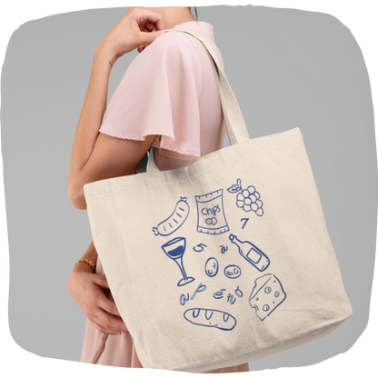 Sac tote beige en coton éthique - Apéro