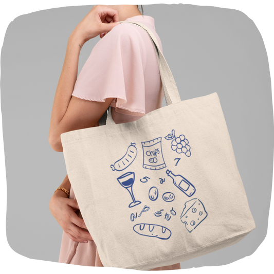 Sac tote beige en coton éthique - Apéro