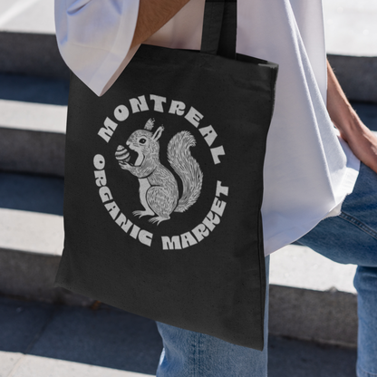 Sac tote noir en coton bio - Montreal Organic Market