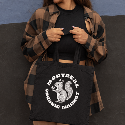 Sac tote noir en coton bio - Montreal Organic Market