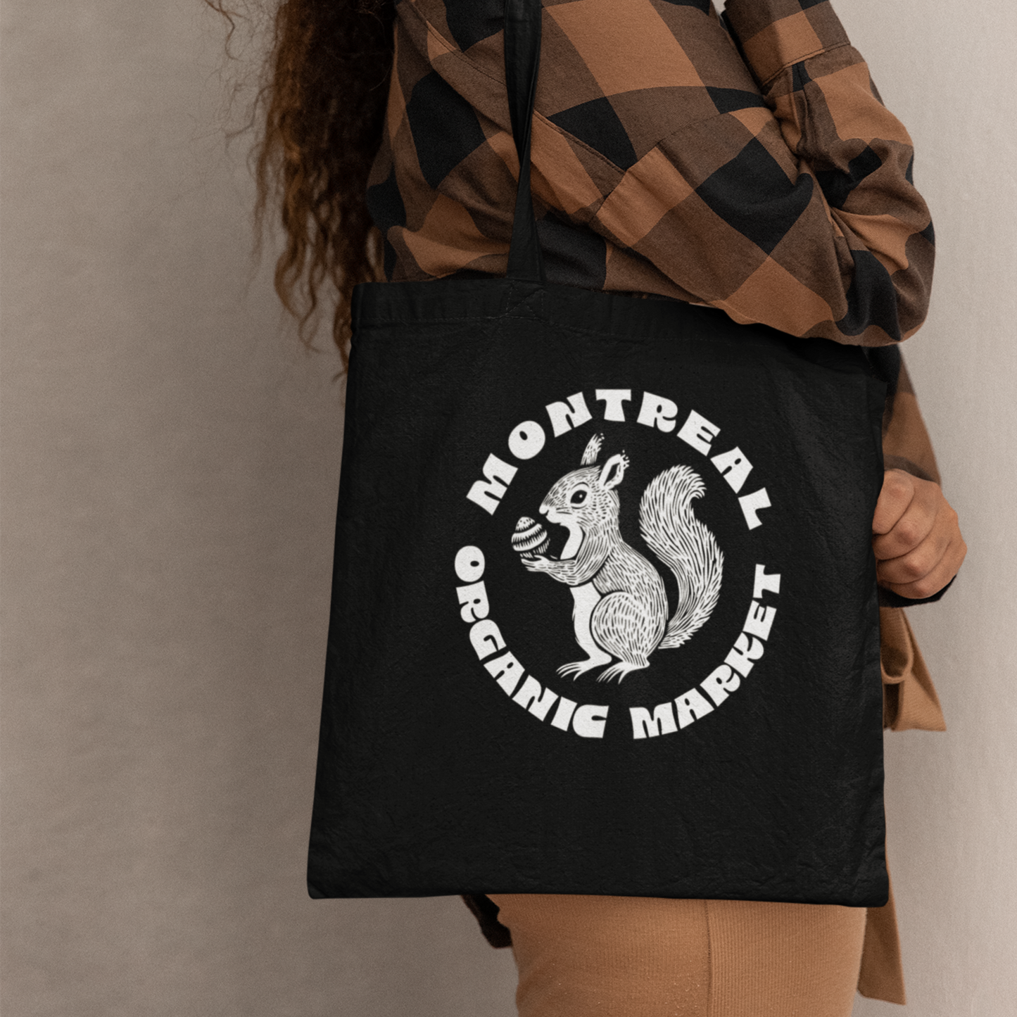 Sac tote noir en coton bio - Montreal Organic Market