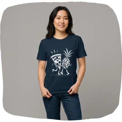 T-shirt en coton bio - Pizza et ananas