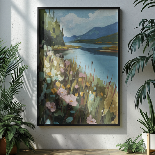 Póster impreso ecológico - Paisaje bucólico