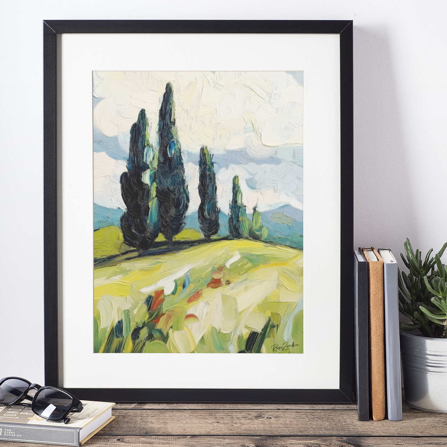 Póster impreso ecológico - Paisaje bucólico