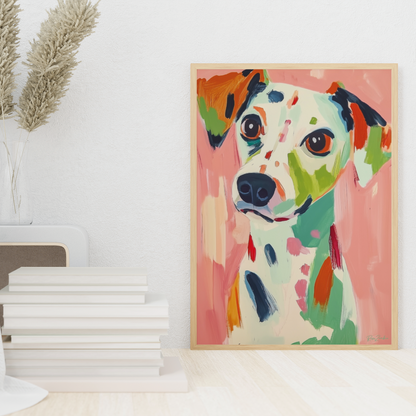Poster imprimé style peinture d'un chien