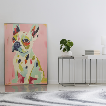 Poster imprimé style peinture d'un chien