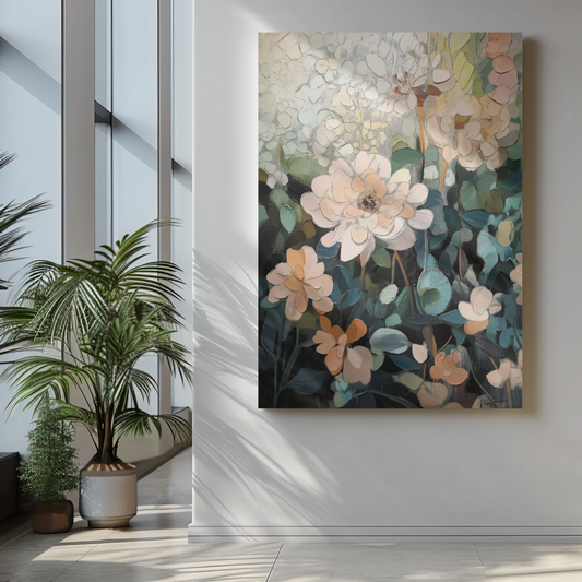 Poster imprimé d'une illustration florale de style impressioniste