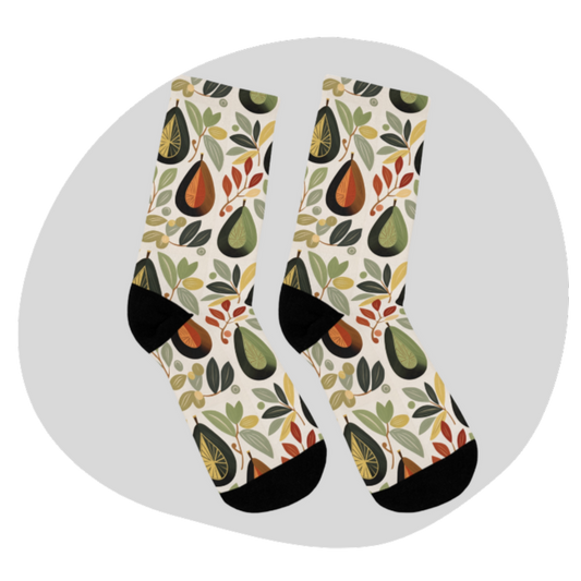 Chaussettes écolo - Motif tropical abstrait - rose zombie
